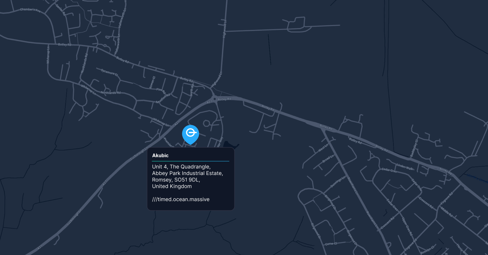 Akubic Location Map Water Sensors Company